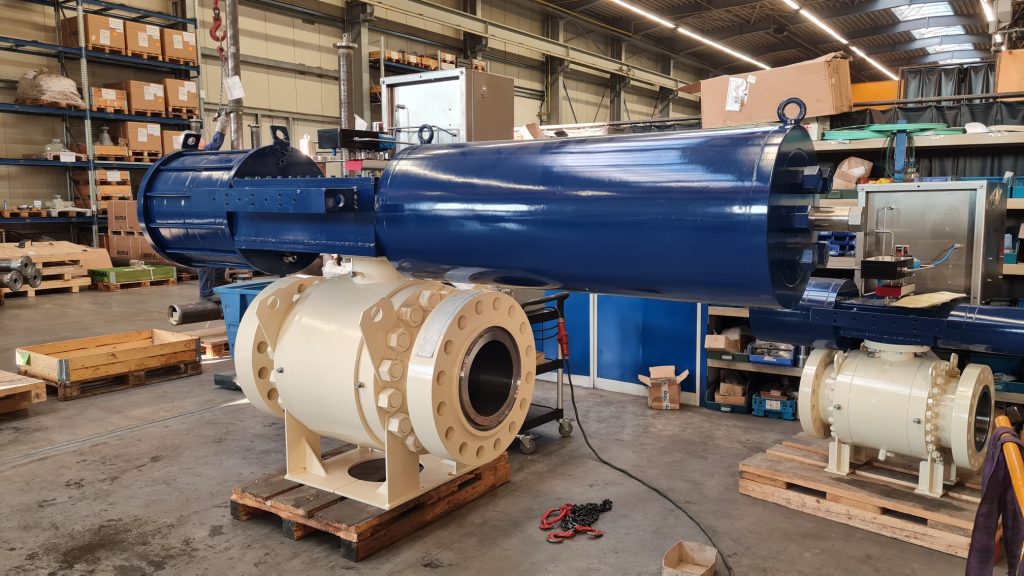 Pneumatic actuator (ESDV) installation and testing for gas compressor station shutdown system