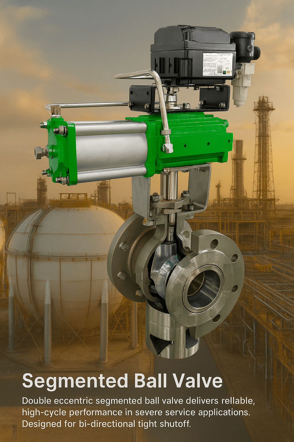 Segment Ball Control Valves | V-Port for Slurry & Fibrous Media