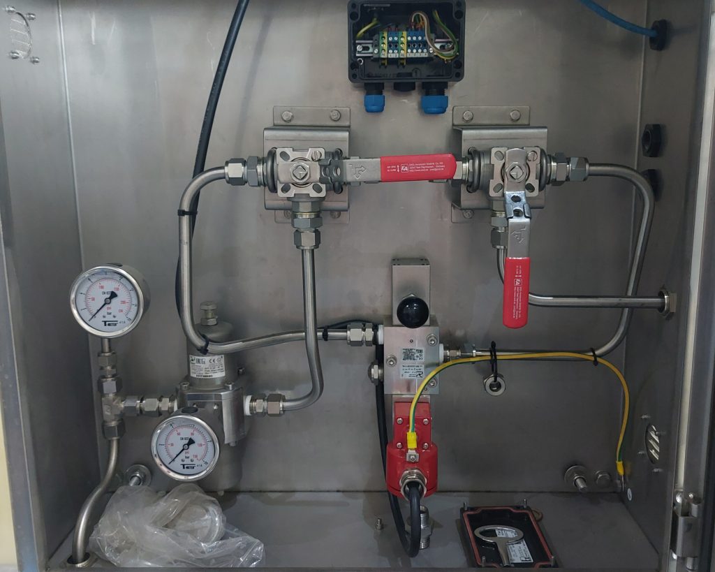 Pneumatic panel control On-Off with one solenoid valvevalve