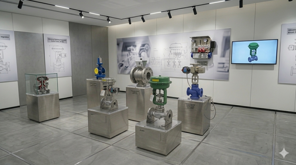 Show room control valve and automation valve control valve, actuator, emergency shutdown actuator